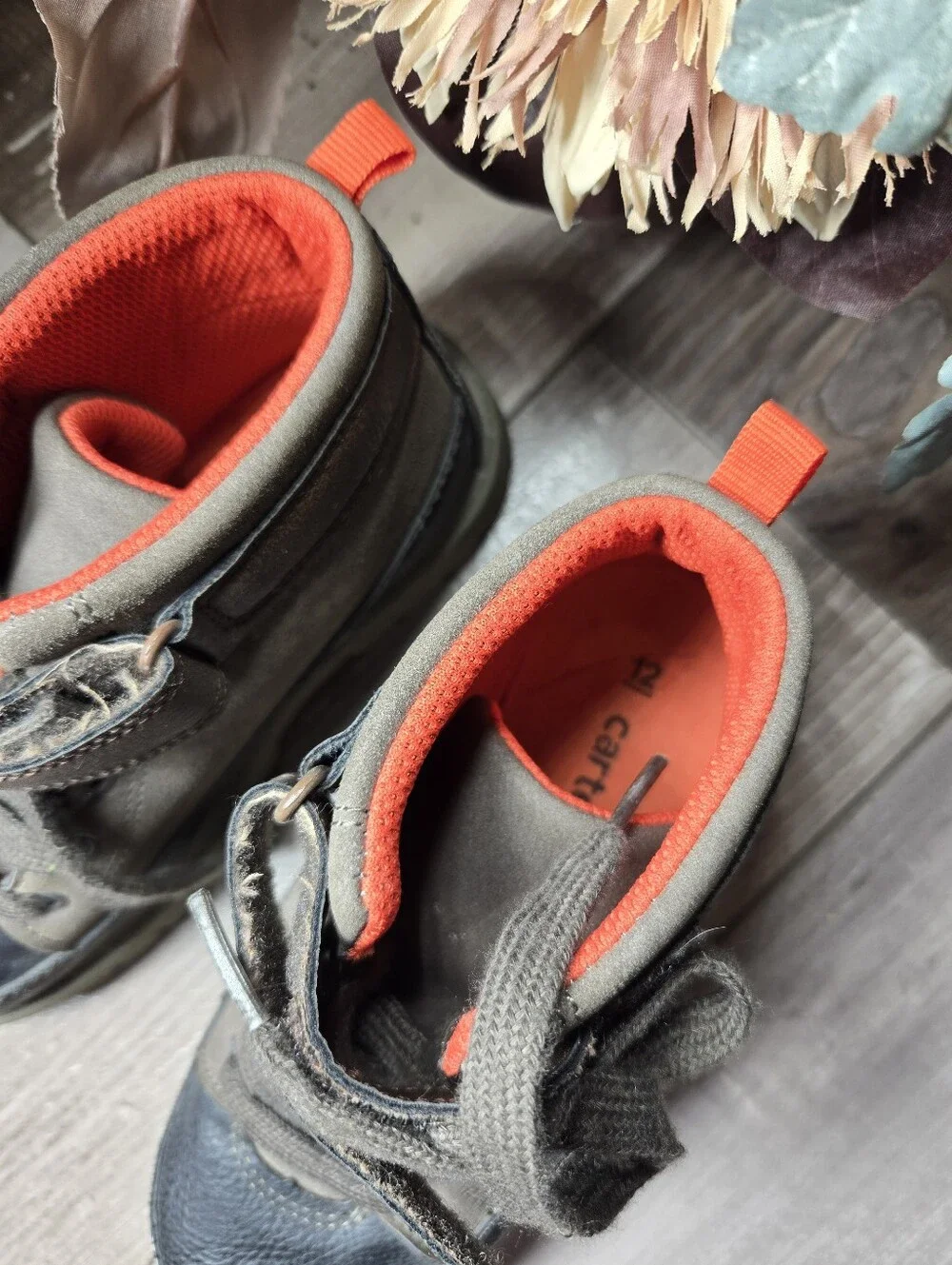 Carter’s Boys Size 12 Ronald Beige & Black Outdoor Boots